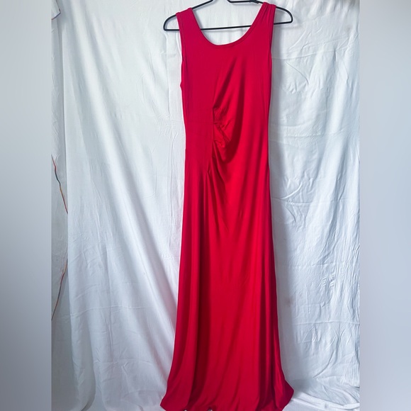 Long Sleeveless Dress with Pleats - Picture 3 of 6